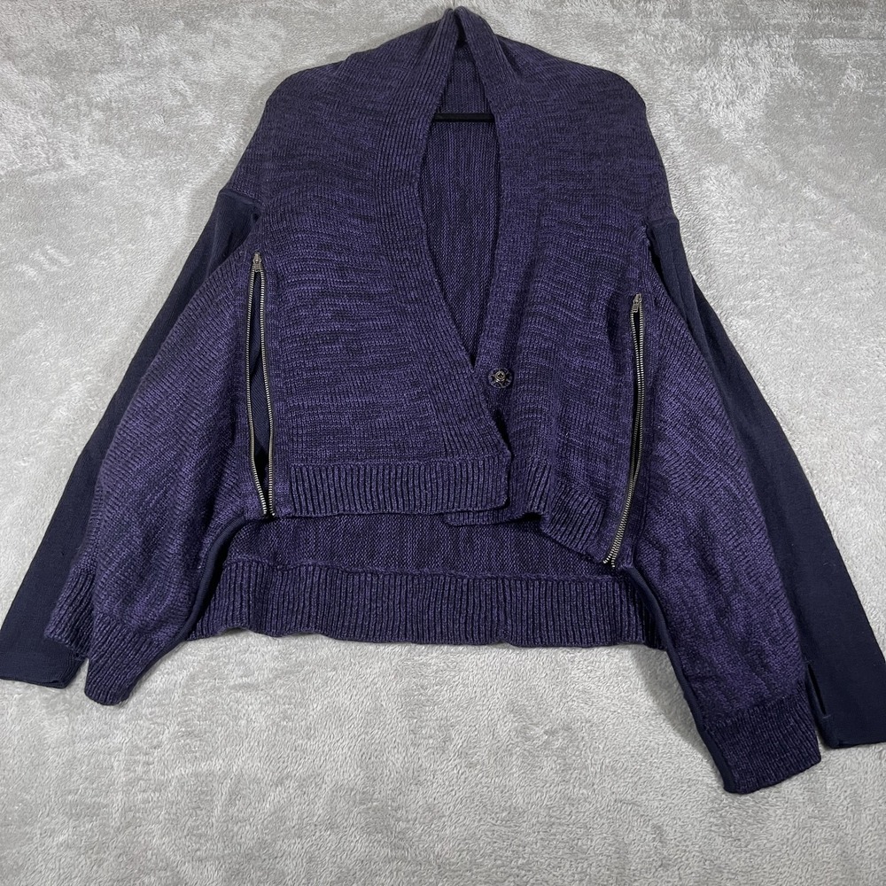 Lululemon Sweater Womens 8 Purple Going Grape Wrap It Up Merino Wool Loose Fit